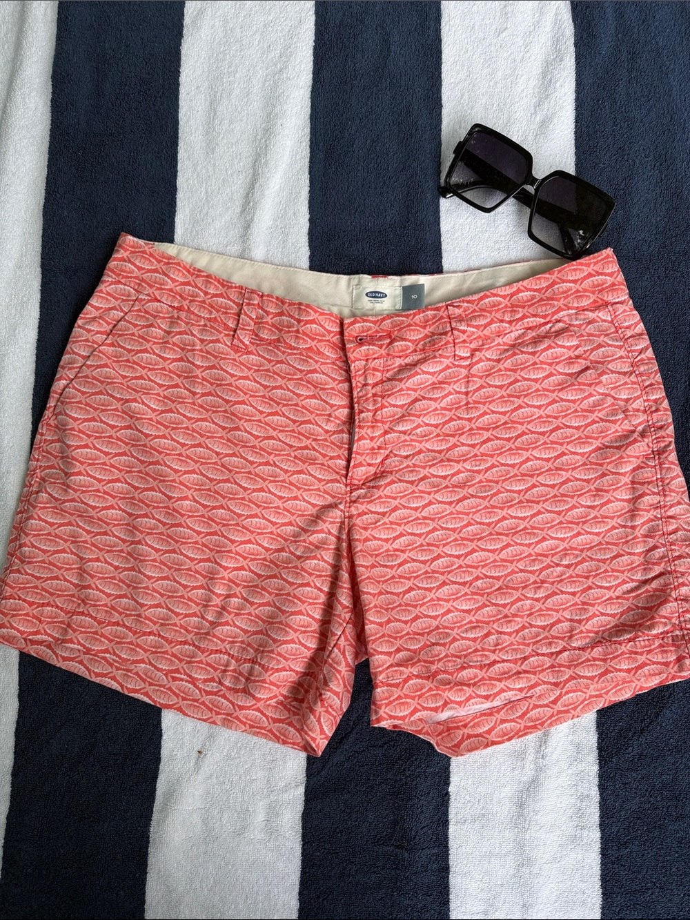 Old Navy Coral-Pink Patterned Women’s Shorts